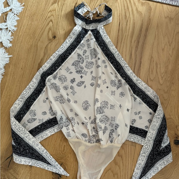 NWT SOLD OUT Free People Halter Scarf Bodysuit - Picture 4 of 8